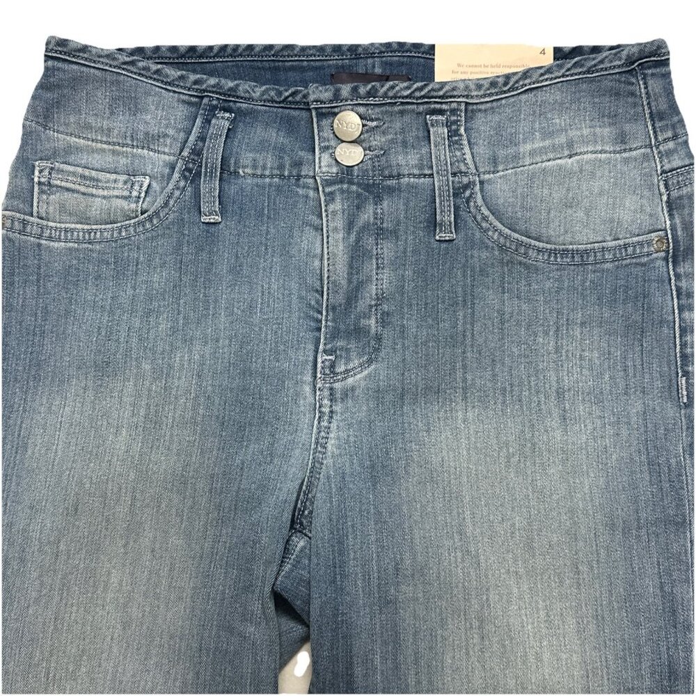 NYDJ Chloe Capri Jeans Hollywood Waistband Thistle Falls Size 4 Cropped Denim - Picture 3 of 11